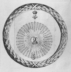 Kardinal Richelieu (1585-1642) als Zentrum der Sonne, Januar 1635